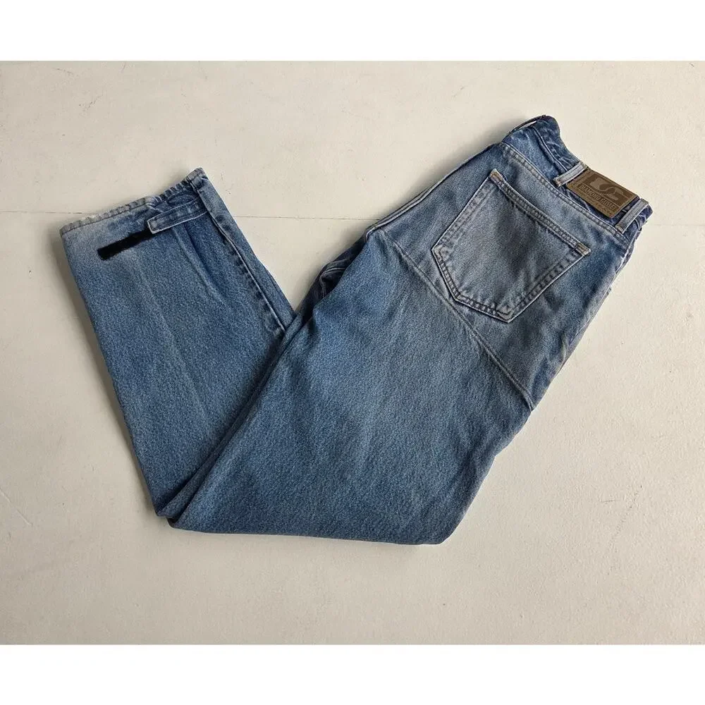 Diamond Gusset Thrashed Distressed Work Jeans Paint Utility Carpenter USA 36x30